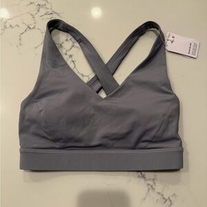 lululemon athletica Gray Cross-Back Sports Bra